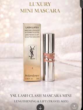 Yves Saint Laurent Lash Latex Mini Mascara - Black with Gold Packaging